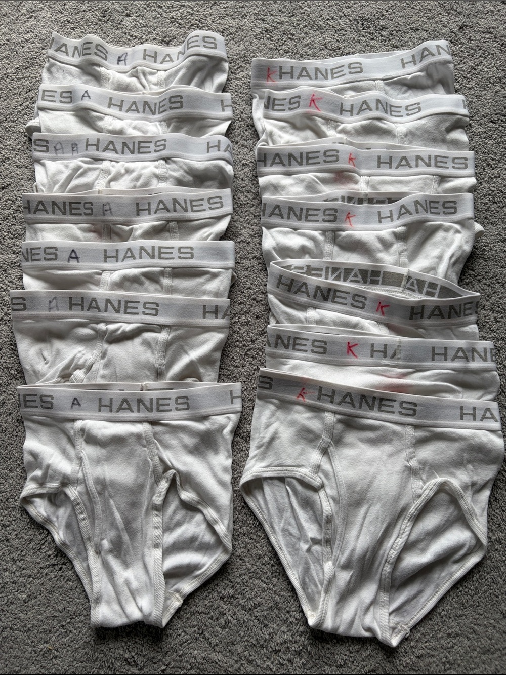Hanes White Men's Briefs - Pack of 14 Elastic Waistband